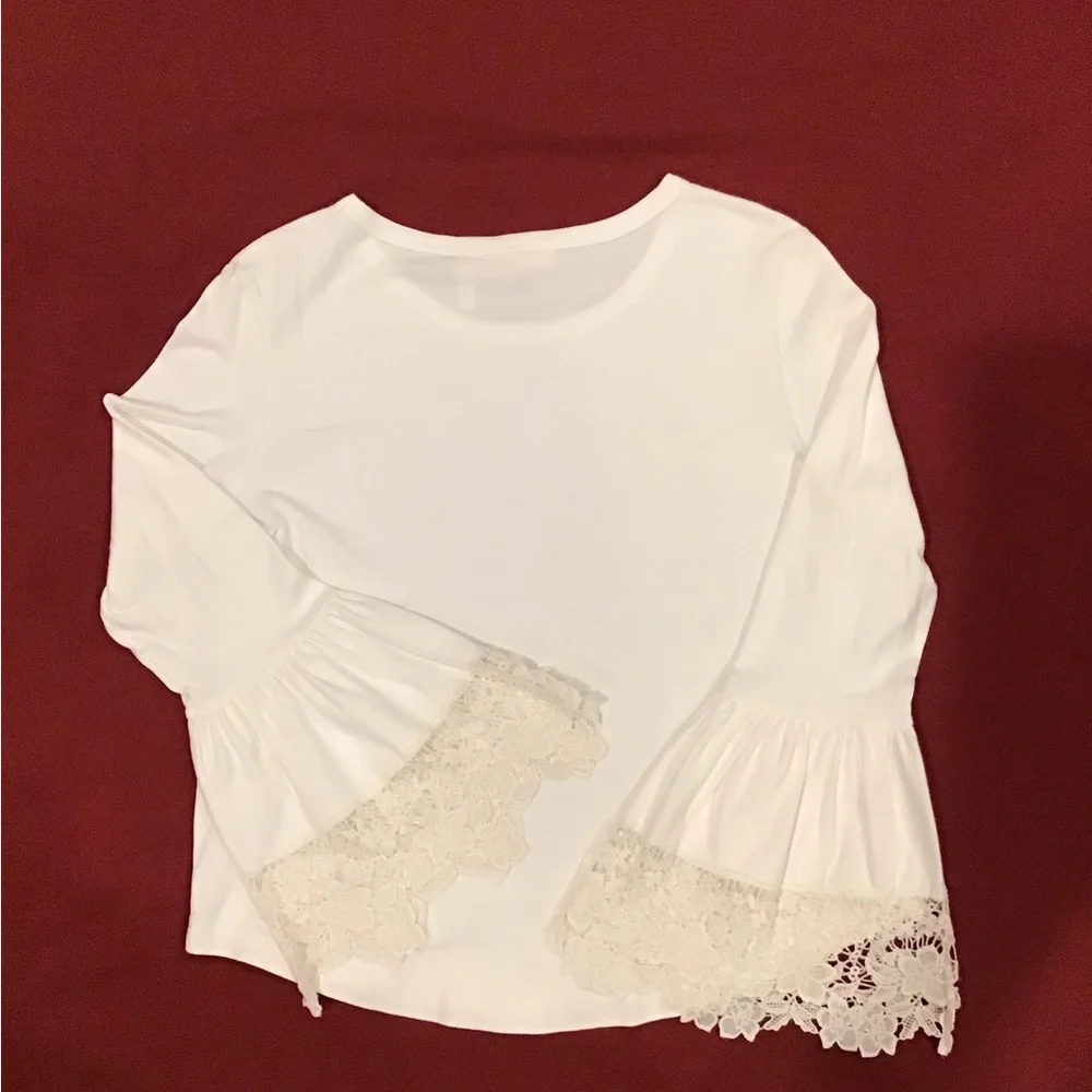 See By Chloe White Bell Sleeve Top - Picture 2 of 7